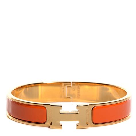 hermes bracelet orange uk|hermes enamel h bracelets.